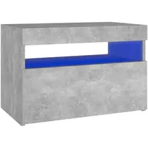 vidaXL Nachttisch mit LED-Leuchten 60 x 35 x 40 cm Betongrau