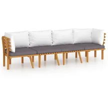 vidaXL Garten-Lounge-Set 4-tlg. braun