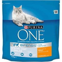 Purina One - Katze - Spezielle sterilisierte Katze - Huhn und Weizen - 1,5 kg - Packung mit 6 Stück