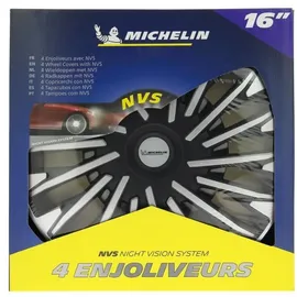 Michelin 009030 Radblenden 16Zoll, schwarz/silber