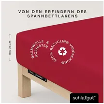 schlafgut Spannbettlaken Mikrofaser 140 x 200 cm rot