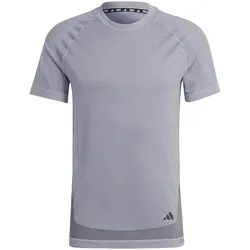 adidas Herren Yoga-Shirt mit mit AEROREADY-Technologie T-Shirt IB9014 Grau/Lila - S