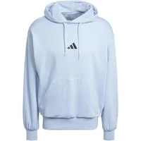 Adidas Essentials Feelcozy Fleece Hoodie, Glow Blue/Black, L