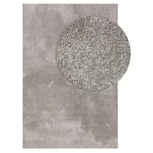 benuta nest Waschbarer Teppich Nina Grau 160x230 cm - Moderner Kurzflor-Teppich für Wohnzimmer