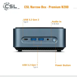 CSL Mini-PC »Narrow Box Premium«, schwarz