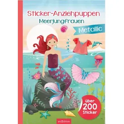 ARSEDITION 135163 Sticker-Anziehpuppen Metallic – Meerjungfrauen