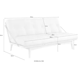 Karup Schlafsofa 2-Sitzer Polyester braun