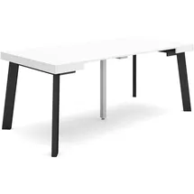 SKRAUT HOME Ausziehbarer Konsolentisch 180x90x73cm Schwarz/Weiß