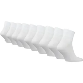 Levi's Unisex Quartersocken 9er Pack- Mid Cut Batwing Logo, ECOM, einfarbig Weiß 39-42