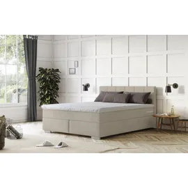 Cotta Boxspringbett COTTA "Simba", grau (platinum), L:209cm, Komplettbetten, Boxspringbett, Topseller wahlweise mit oder ohne Matratze und Topper bestellbar, Topseller