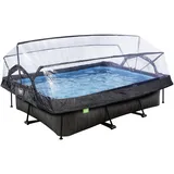 EXIT TOYS EXIT Black Wood Pool 300x200x65cm mit und Abdeckung - Schwarz