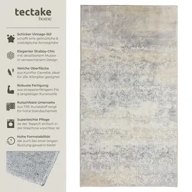 Tectake Dalia Kurzflorteppich 80 x 150 cm Beige