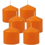 HS Candle Stumpenkerzen Ø8cm 6er Pack Ocker Farben