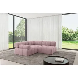 altdecor Ecksofa modulares Sofa Mende-L1 - 190x190x70 cm Rosa Cord