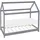 ML-Design Hausbett 70 x 140 cm Kiefer grau