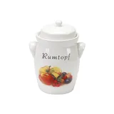 SCHMITT Steinzeug & Keramik Rumtopf Obstmotiv 5 Liter mit Rezept