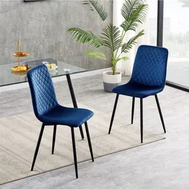 mcc direct Esszimmerstuhl Lexi Polyester Blau 2er Set
