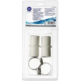 gre accessories Gre AR509 - Schlauchanschluss-Kit: 2 Schlauchanschlüsse und 4 Klemmen 38 mm Durchmesser.