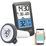 Smartes WLAN-Teich- & Poolthermometer, Funk-Empfänger, App, IP67