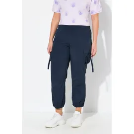 Ulla Popken Cargohose Regular Schwarz 48