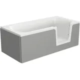 Badewanne mit Tür rechts SCHULTE Q1 80 x 180 cm alpinweiß glänzend mit befliesba
