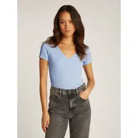 Tommy Jeans Essential Rib Kurzarm-T-Shirt Sweet Blue XS