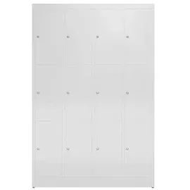 Classix Schließfachschrank lichtgrau X-520340, 12 Schließfächer 118,5 x 50,0 x 180,0 cm