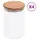 vidaXL Vorratsglas mit Bambusdeckel 800 ml 4 St.