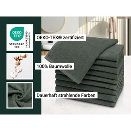 ZOLLNER Gästehandtuchset 10-tlg. grau