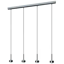 Top Light Puk Mini Choice Drop Pendelleuchte 4 Köpfe 125cm | LED | chrom
