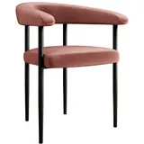 MIRJAN24 Stuhl Aria (1 Stück), Beine aus Metall, 61x56x73 cm rosa