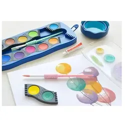Faber-Castell Pinsel 4er Set Schulpinsel Pastellfarben