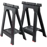 QBRICK Arbeitsbock Kunststoff 58x77cm Schwarz 2 Stück