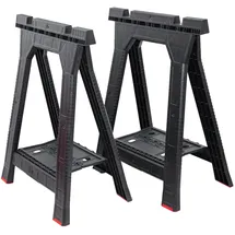 QBRICK Arbeitsbock Kunststoff 58x77cm Schwarz 2 Stück