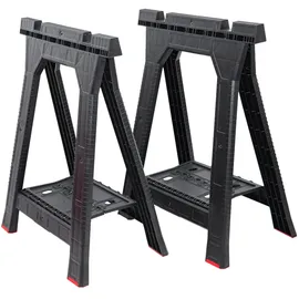 QBRICK Arbeitsbock Kunststoff 58x77cm Schwarz 2 Stück