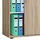 VCM my office Schiebetürenschrank XL Lona 913949 eiche 2 Fachböden 70,0 x 37,0 x 110,0 cm