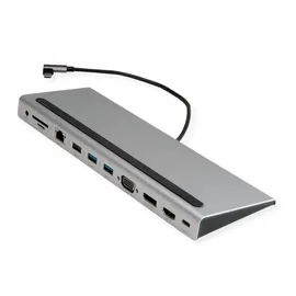 Value Dockingstation USB-C Dockingstation - USB Hub, Grau