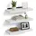 Relaxdays Wandregal 3er Set 50 x 4 x 23 cm Weiß/Schwarz