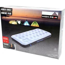 High Peak Comfort Plus - Luftmatratze Camping Gästebett Isomatte Pumpe Größe: Single