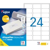 APLI agipa Universal-Etiketten, 63,5 x 33,9 mm, weiá