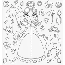 Heyda 3D-Mal-Set Prinzessin B/H 195 mm x 210 mm