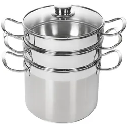 PINTINOX GRANVAPORE PIU 4-tlg. Edelstahl Dampf Kochtopf 5 l