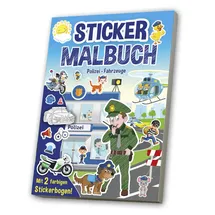 Media Verlag Mal- & Stickerbuch: Polizei
