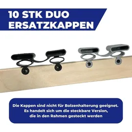 Coemo Set 10 Stk für Lattenroste Ersatzkappen, Schwarz