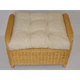 Premium Qualität - Polster/Kissen/Ersatzpolster für Rattan Ohrensessel/Rattansessel, Hockerkissen, Color beige