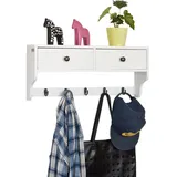 SoBuy Wandgarderobe 60 x 27 x 14 cm Weiß