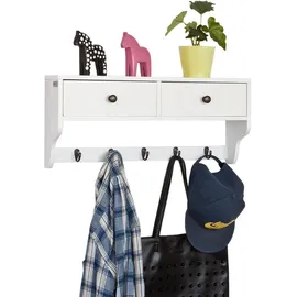 SoBuy Wandgarderobe 60 x 27 x 14 cm Weiß