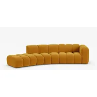 Micadoni Sofa Lupine, modular 5-Sitzer gelb
