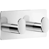 Beslagsboden Cube Doppel-Haken Edelstahl Silber