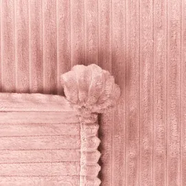 Beliani Kaweri Kuscheldecke 150 x 200 cm Rosa